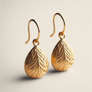 yellow gold teadrop earrings