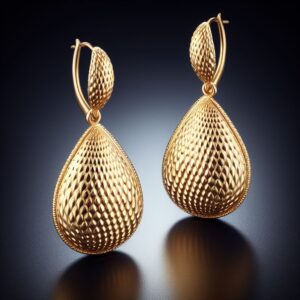 yellow gold teadrop earrings