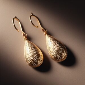 yellow gold teadrop earrings